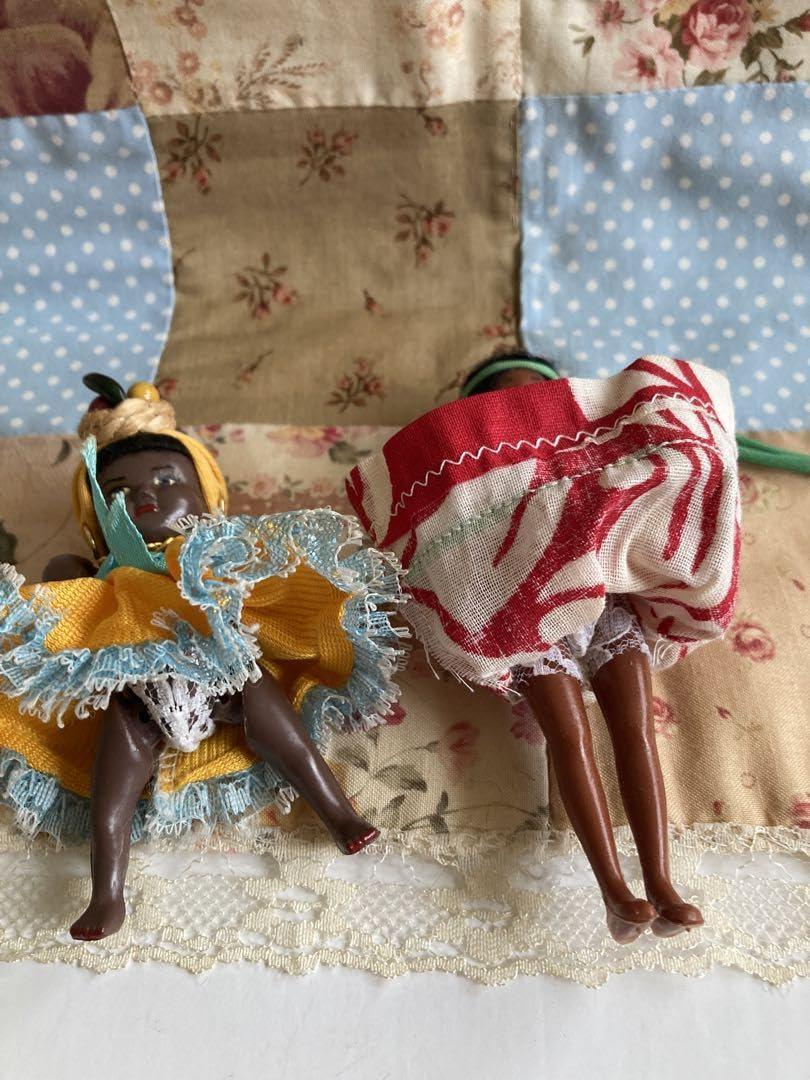 Amazon | レトロな南国の女の子人形セット☆ハワイ人形☆黒人人形